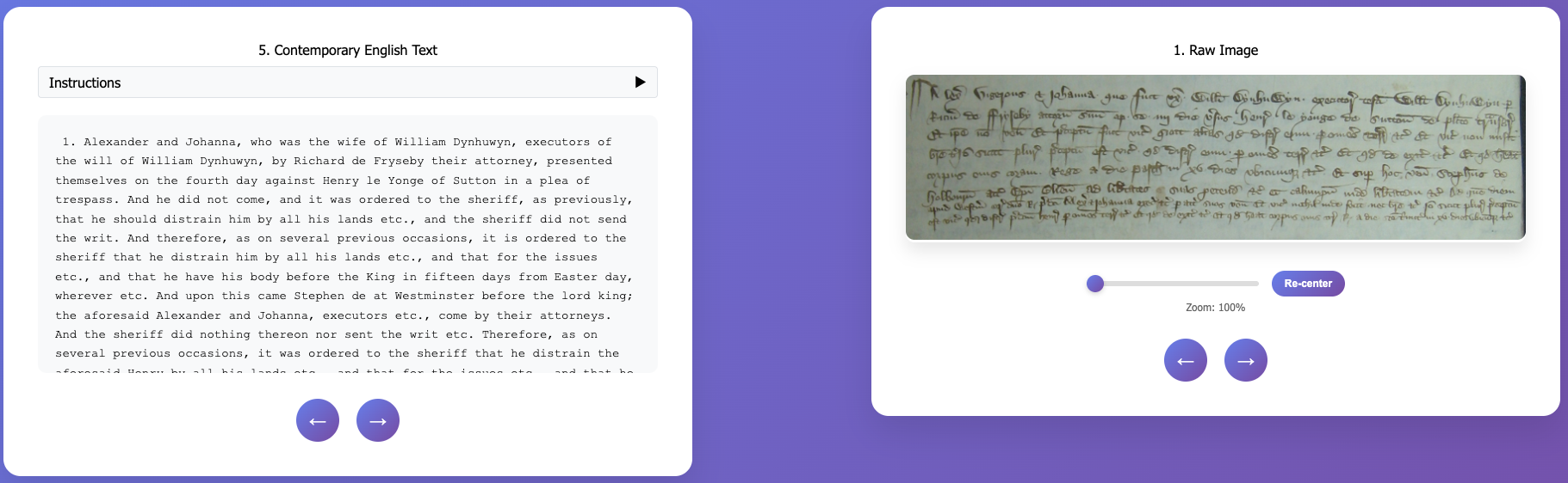 Modern English button interface